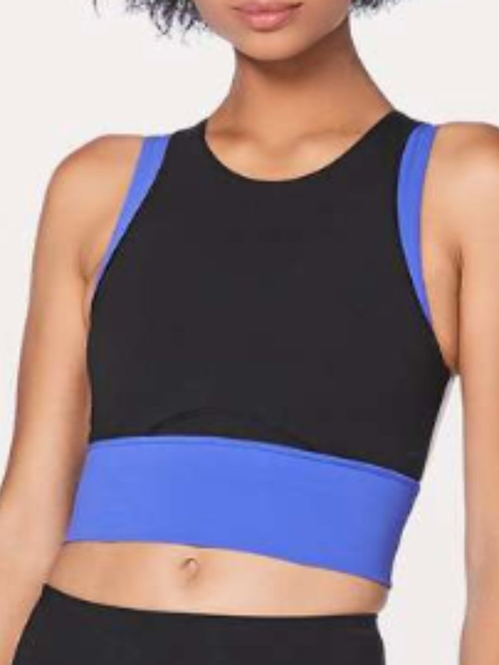 Lululemon Kick Serve Sweat Bra Bordeaux Black / Blazer Blue / White - Size 6